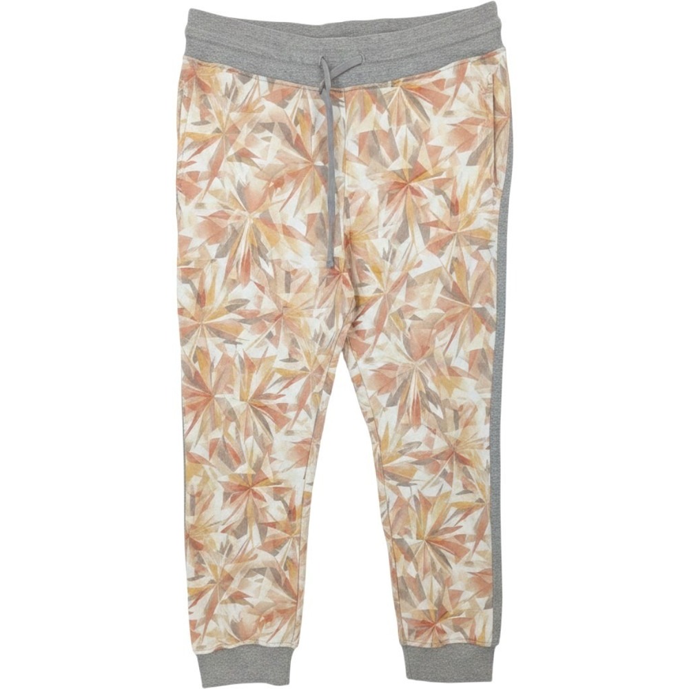 JW Los Angeles Johnny Was Jogger Pants Womens Large Orange Gray Geometric Lounge